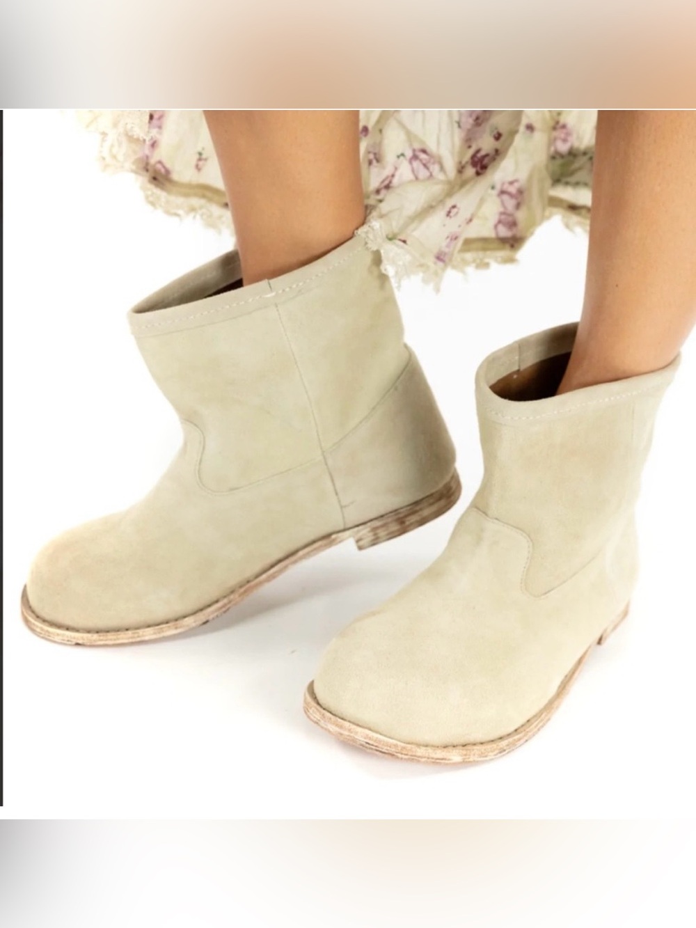 Magnolia Pearl tan suede ranchero short boots